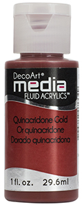DecoArt Media Fluid Acrylic Paint - Quinacridone Gold